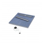 Schedpol Esco-Line brodzik podpłytkowy 4-spadowy 90x90 cm z rusztem do zabudowy 10ST.4S1-9090