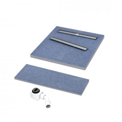 Schedpol Esco-Line brodzik podpłytkowy 4-spadowy 90x100+40 cm z rusztem do zabudowy krótki bok 10.ST.4S4-90100/OLKB