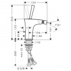 Hansgrohe Pura Vida bateria bidetowa