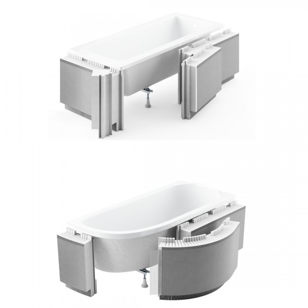 Schedpol obudowa styropianowa LED z półką 13,5 cm do wanny 1.052-led