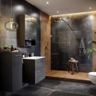 Koło Nova Pro Premium szafka wisząca z lustrem lava mat 58,8 cm 501.348.00.1