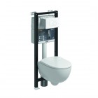 Koło Nova Pro Premium All-in-one stelaż podtynkowy + Smart Fresh + miska Rimfree + deska + przekładka + przycisk Eclipse 2 biały