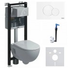 Koło Nova Pro Premium All-in-one stelaż podtynkowy + Smart Fresh + miska Rimfree + deska + przekładka + przycisk Eclipse2 biały