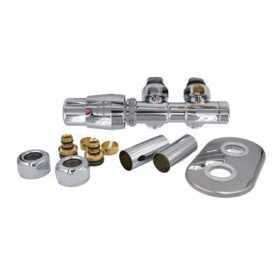 Vario Term Twins All in One zestaw zaworów termostatyczny chrom lewy ATSGS0202CFK/L(PEX)