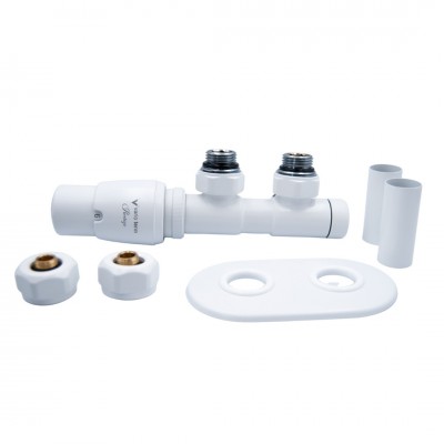 Vario Term Twins All in One zestaw zaworów termostatyczny biały matowy lewy ATSGS0221CFK/L(PEX)