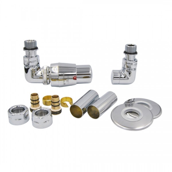 Vario Term All in One zestaw zaworów termostatyczny lewy chrom AVIGS0202CFK/L(PEX)