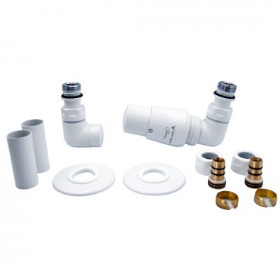 Vario Term All in One zestaw zaworów termostatyczny lewy biały matowy AVIGS0221CFK/P(PEX)