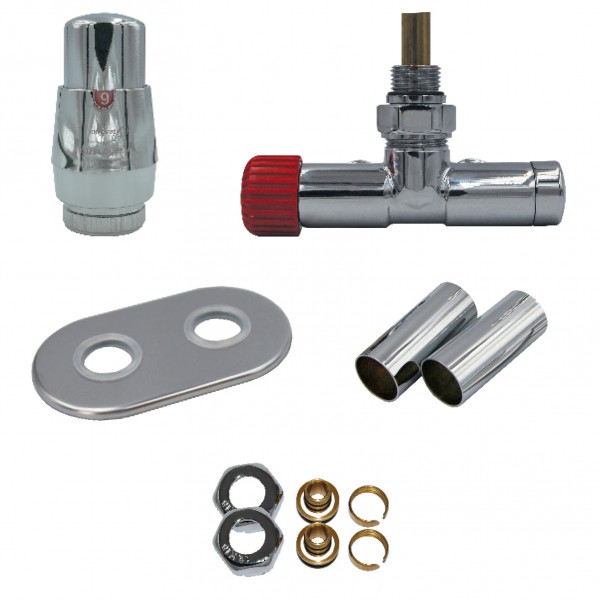 Vario Term Unico All in One zestaw zaworów termostatyczny chrom lewy AUGS0202CFK/L(PEX)