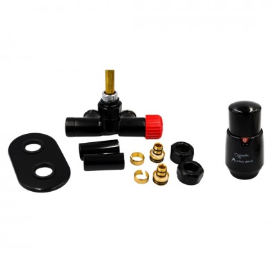 Vario Term Unico All in One zestaw zaworów termostatyczny czarny prawy AUGS0213CFK/P(PEX)