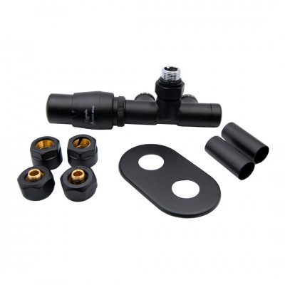 Vario Term Unico All in One zestaw zaworów termostatyczny czarny matowy lewy AUGS0224CFK/L(PEX)