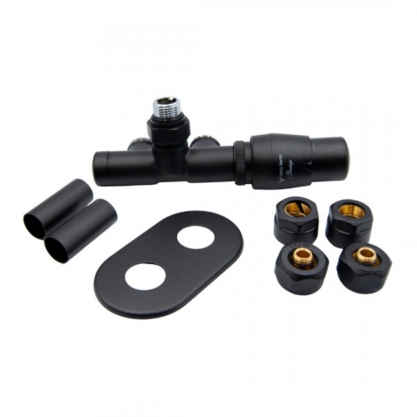 Vario Term Unico All in One zestaw zaworów termostatyczny czarny matowy prawy AUGS0224CFK/P(PEX)