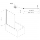 Oltens Fulla parawan nawannowy 1-częściowy 85x140 cm 23102100