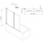 Oltens Fulla parawan nawannowy 2-częściowy 98x140 cm 23204100