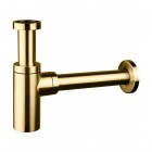 Oltens Hervik syfon umywalkowy mosiężny okrągły złoto szczotkowane 02600810