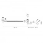 Oltens Oster syfon wannowy automatyczny z pokrętłem chrom 03001100