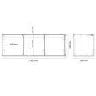 Oltens Hedvig szafka 140 cm podumywalkowa wisząca z półką biały połysk/dąb naturalny 60205060