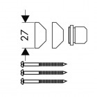Hansgrohe zestaw do montażu w narożniku drążka prysznicowego Raindance Unica S