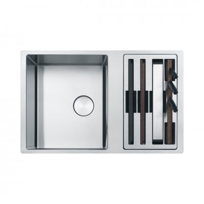 Franke Box Center BWX 120-41-27 zlewozmywak stalowy 82x52 cm z akcesoriami jedwab 122.0617.527
