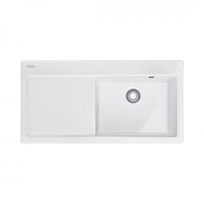 Franke Mythos MTK 611-100 zlewozmywak ceramiczny 100x51 cm komora z prawej biały polarny 124.0379.849