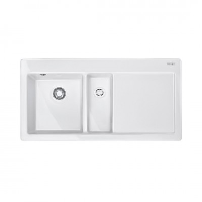 Franke Mythos MTK 651-100 zlewozmywak ceramiczny 100x51 cm komora z lewej biały polarny 124.0379.861