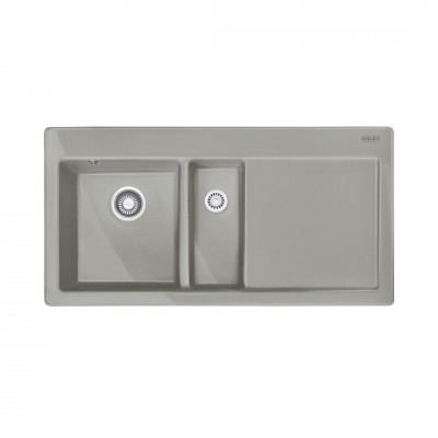 Franke Mythos MTK 651-100 zlewozmywak ceramiczny 100x51 cm komora z lewej szary mat 124.0442.533