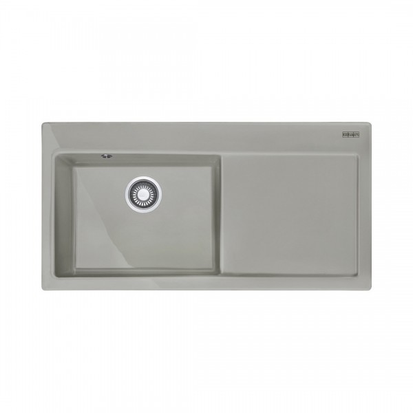 Franke Mythos MTK 611-100 zlewozmywak ceramiczny 100x51 cm komora z lewej szary mat 124.0442.537