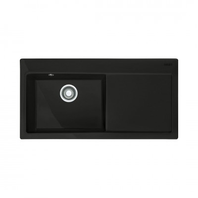 Franke Mythos MTK 611-100 zlewozmywak ceramiczny 100x51 cm komora z lewej czarny mat 124.0442.539