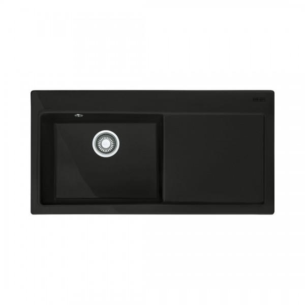Franke Mythos MTK 611-100 zlewozmywak ceramiczny 100x51 cm komora z lewej czarny mat 124.0442.539