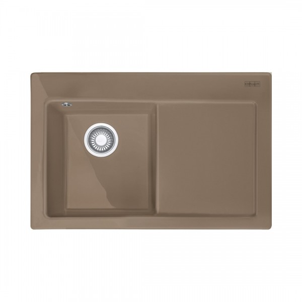 Franke Mythos MTK 611-78 zlewozmywak ceramiczny 78x51 cm komora z lewej cappuccino 124.0540.978