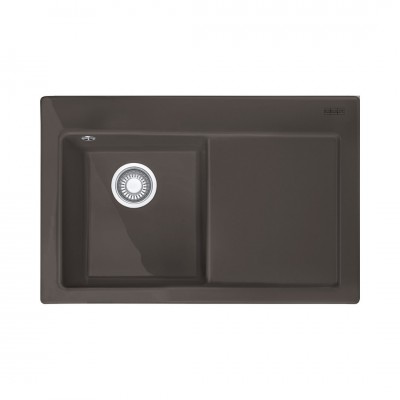 Franke Mythos MTK 611-78 zlewozmywak ceramiczny 78x51 cm komora z lewej grafitowy 124.0540.979