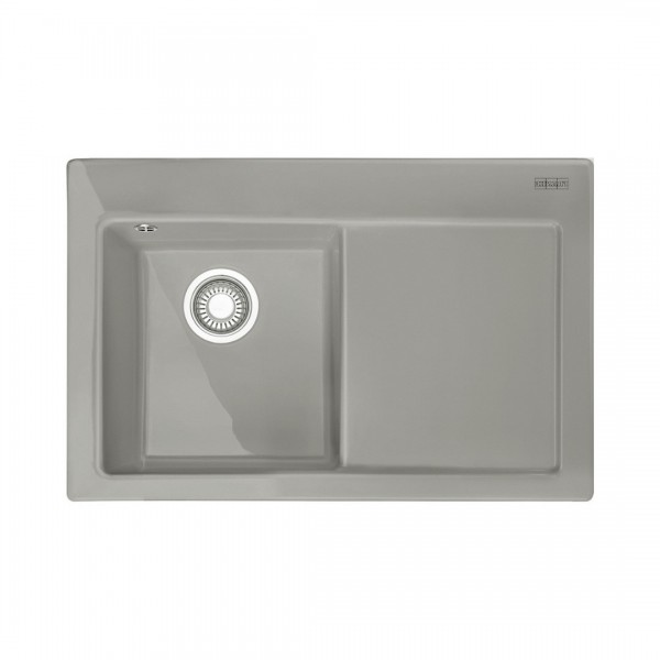 Franke Mythos MTK 611-78 zlewozmywak ceramiczny 78x51 cm komora z lewej szary mat 124.0540.980