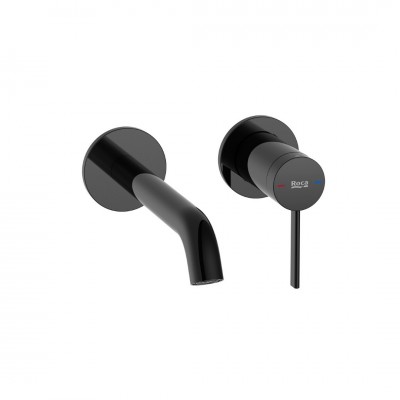 Roca Ona bateria umywalkowa podtynkowa wylewka 17,5 cm Titanium Black A5A359ECN0