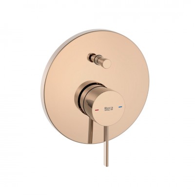Roca Ona bateria wannowo-prysznicowa podtynkowa złoto różowe A5A0B9ERG0