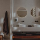 Roca Ona bateria umywalkowa podtynkowa wylewka 17,5 cm czarny mat A5A359ENB0