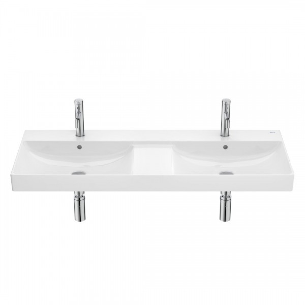 Roca Ona umywalka 120x46 cm ścienna podwójna prostokątna biała A32768B000