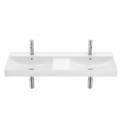 Roca Ona umywalka 120x46 cm ścienna podwójna prostokątna biała A32768B000