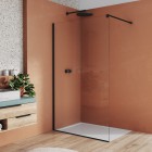 Sanswiss Easy ścianka wolnostojąca Walk-in 80 cm czarny mat STR4P0800607