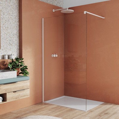 Sanswiss Easy ścianka wolnostojąca Walk-in 130 cm biały mat STR4P1300907