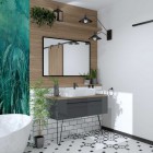 Elita Meble lustro 120x80 cm czarna rama 19 mm 167584