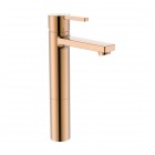 Roca Naia bateria umywalkowa wysoka Cold Start bez korka złoto różowe A5A3B96RG0