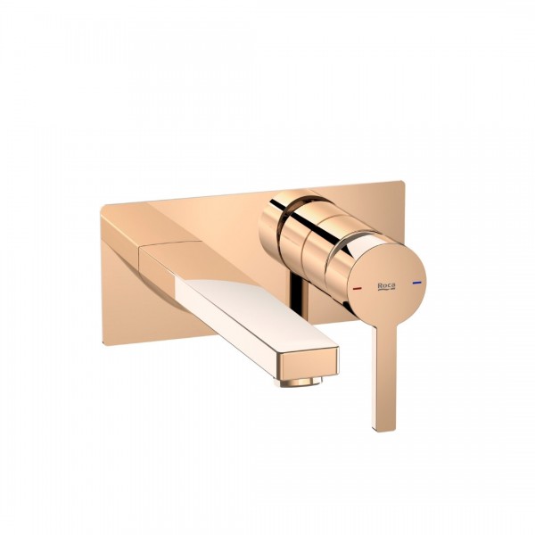 Roca Naia bateria umywalkowa podtynkowa złoto różowe A5A3596RG0