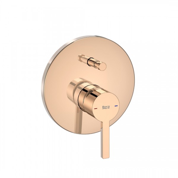 Roca Naia bateria wannowo-prysznicowa podtynkowa złoto różowe A5A0B96RG0