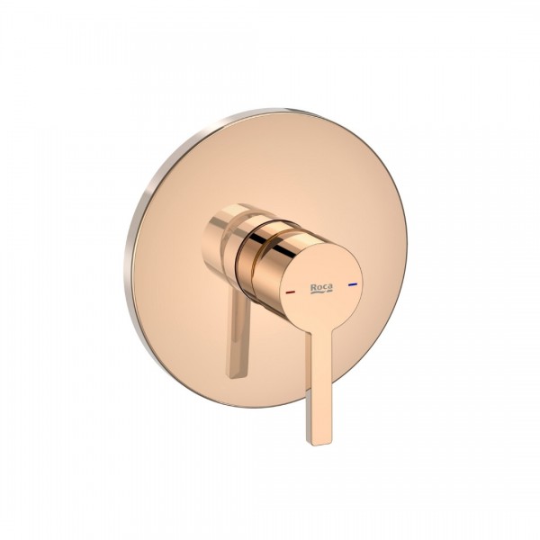 Roca Naia bateria prysznicowa podtynkowa złoto różowe A5A2B96RG0
