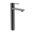 Roca Naia bateria umywalkowa wysoka Cold Start bez korka brushed titanium black A5A3B96NM0