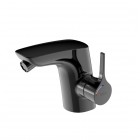 Roca Insignia Black bateria bidetowa Cold Start z korkiem czarny połysk A5A6A3ACN0