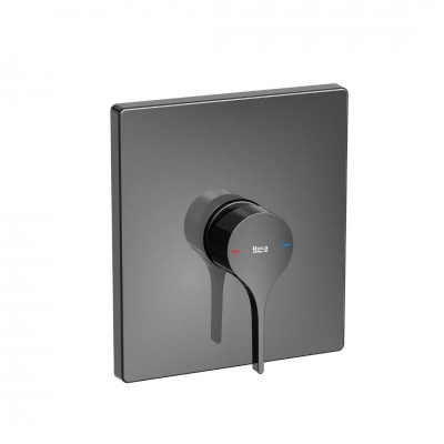 Roca Insignia Black bateria prysznicowa podtynkowa czarny połysk A5A2B3ACN0