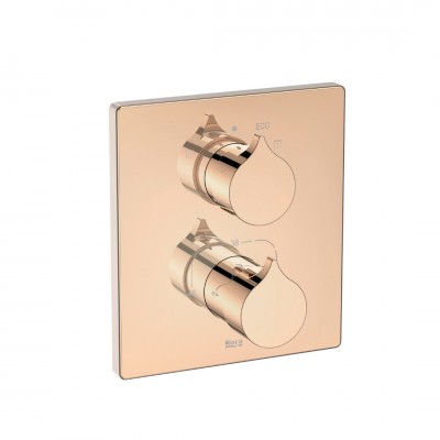 Roca Insignia Rose Gold bateria wannowo-prysznicowa podtynkowa termostatyczna złoto różowe A5A0C3ARG0