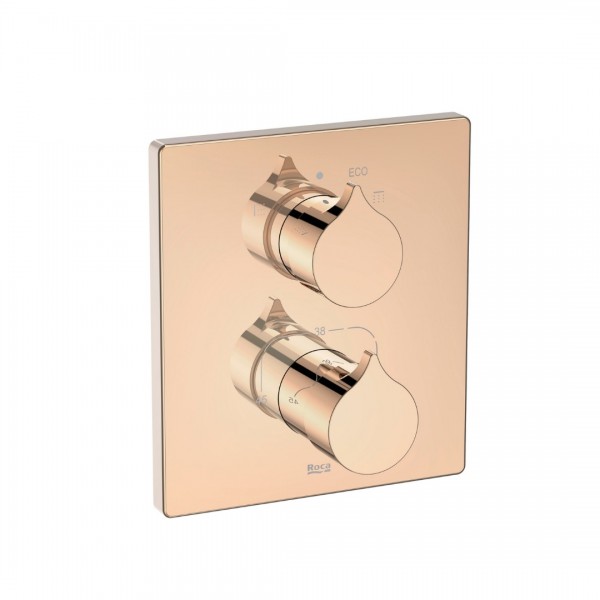 Roca Insignia Rose Gold bateria wannowo-prysznicowa podtynkowa termostatyczna złoto różowe A5A0C3ARG0 Roca Insignia Rose Gold bateria wannowo-prysznicowa podtynkowa termostatyczna złoto różowe A5A0C3ARG0