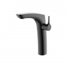 Roca Insignia Black bateria umywalkowa wysoka Cold Start bez korka brushed titanium black A5A3C3ANM0