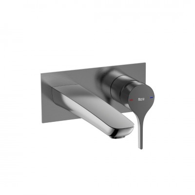 Roca Insignia Black bateria umywalkowa podtynkowa brushed titanium black A5A353ANM0